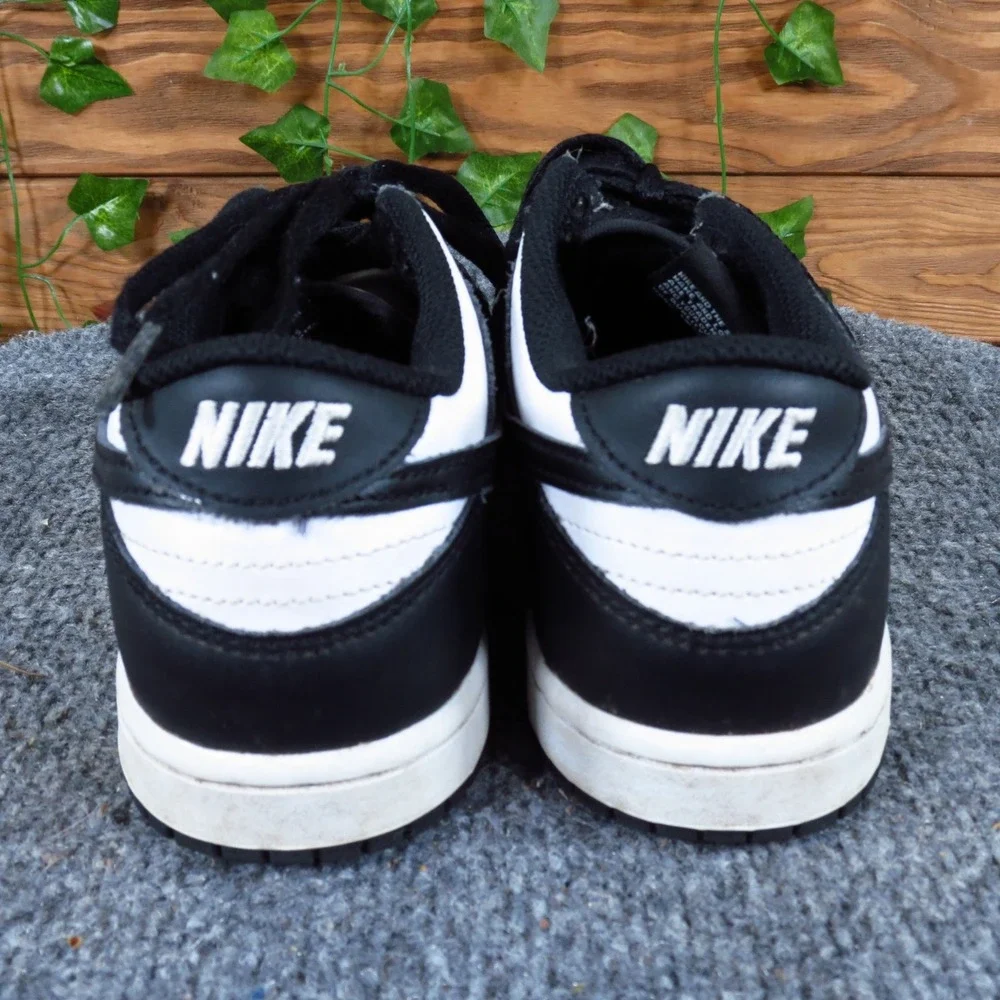 Nike Dunk Low Retro Kids Sneakers Size 3Y Everyday Athleisure Black White